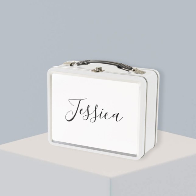 Your Name | Elegant Script Metal Lunch Box (Creator Uploaded)
