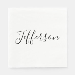 Your Name Elegant Script Napkin