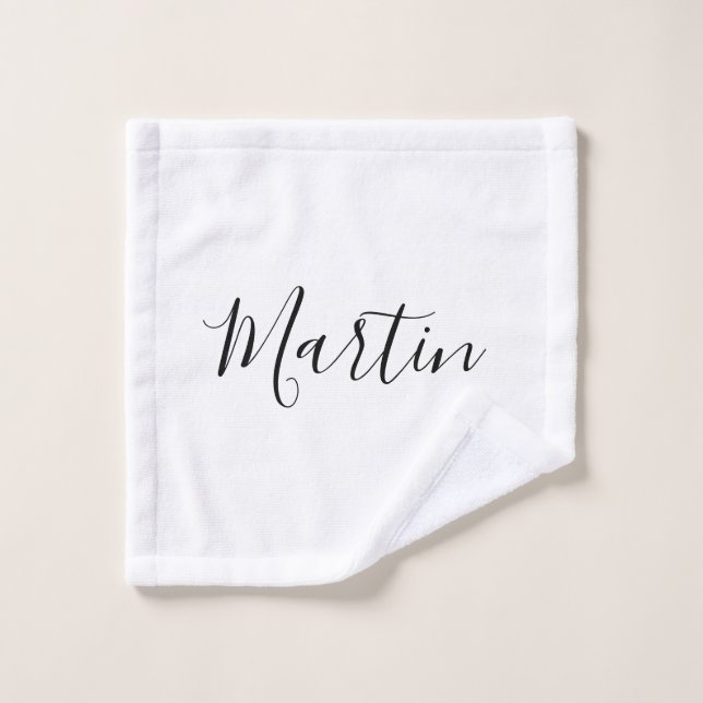 Your Name | Elegant Script Wash Cloth (Wash Cloth)