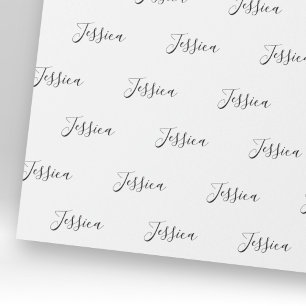Your Name   Elegant Script Wrapping Paper