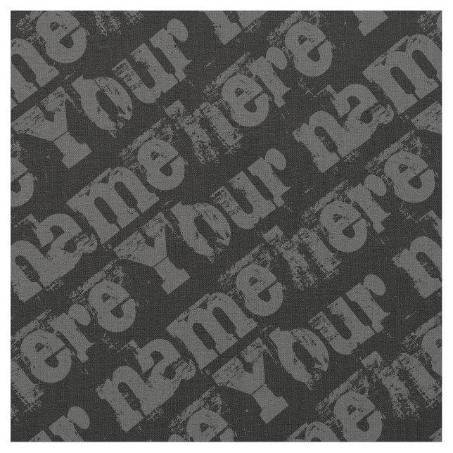 Your Name Fabric Personalised Name Fabrics Cool (Close Up)