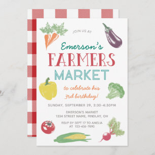 Your Name Farmers Market Birthday Party, Any Age Invitation