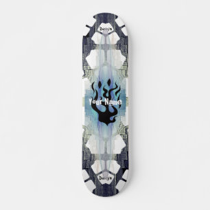 Your Name Flames Skateboard
