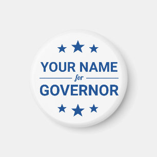 Your Name for Governor Custom Text Stars Election Magnet