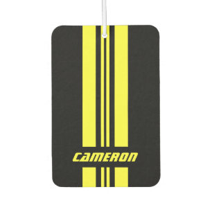 Your Name Fully Custom Colours Racing Stripes 1 Car Air Freshener