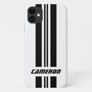 Your Name Fully Custom Colours Racing Stripes 1 iPhone 11 Case