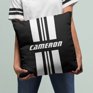 Your Name Fully Custom Colours Racing Stripes 1 Cushion