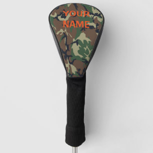 YOUR NAME Golf Head Cover Camo Personalise