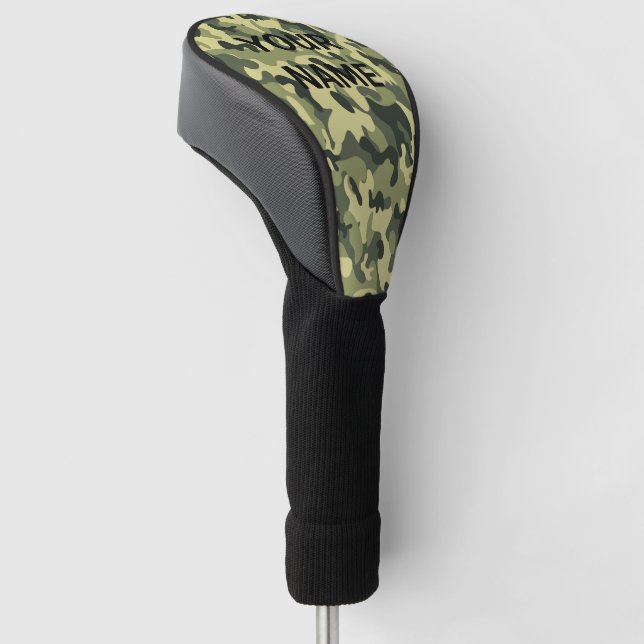 YOUR NAME Golf Head Cover Camo Personalise (Angled)