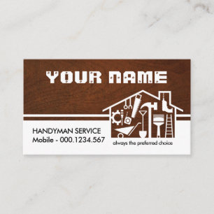 Your Name Handyman Storeroom Tools Business Card