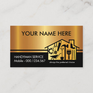Your Name Handyman Storeroom Tools Business Card