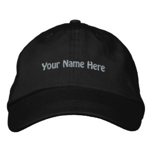 Your Name Here Custom Lovely Black Colour Embroidered Hat