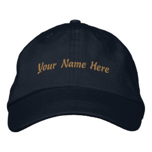 Your name Here Custom Personalised Hat Navy Cap