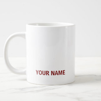 Your Name Here Customized Simple Stylish Coffee  Large Coffee Mug