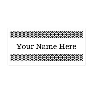 Your Name Here Design Your Own Text Self-inking Stamp