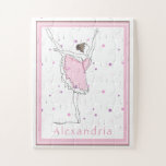 Your Name Here Pink Ballerina Polka Dot Puzzle<br><div class="desc">Perfect for your little Ballerina this Christmas. Personalize with her name!</div>