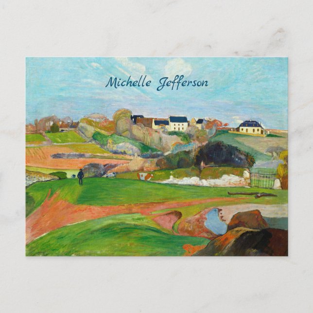 Your Name Impressionist Pastoral Painting Gauguin Postcard (Front)