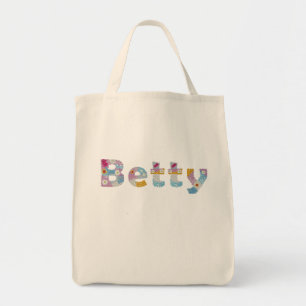 Your name in artsy floral letters / Betty Tote Ba Bag