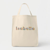Your name in artsy floral letters / Isabella Tote