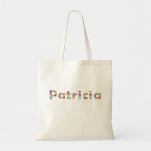 Your name in artsy floral letters / Patricia Tote Bag
