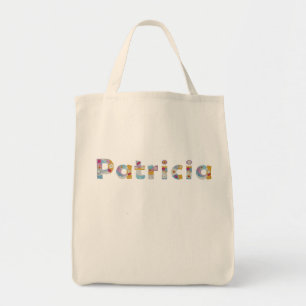 Your name in artsy floral letters / Patricia Tote Bag