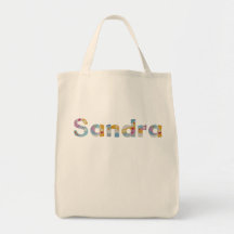Your name in artsy floral letters / Sandra Tote Ba
