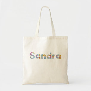 Your name in artsy floral letters / Sandra Tote Bag