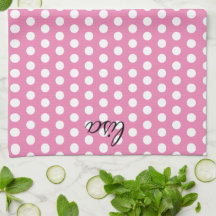 your name in pink and white dots trendy pattern