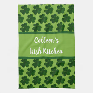 Your Name Irish Kitchen St Patrick's Day Tea Towel