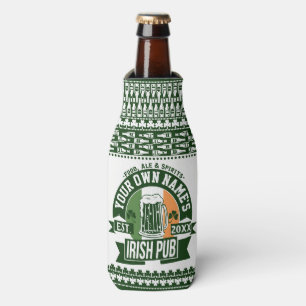 Your Name Irish Pub Personalised Irish Beer Bottle Cooler