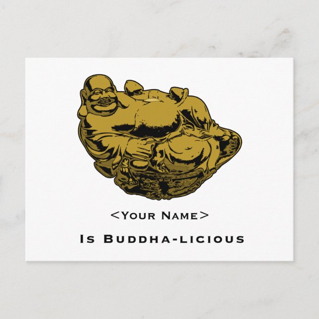 <Your Name> Is Buddha-lcious Postcard (Front)