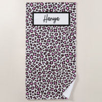 Your Name Leopard Predator Animal Pink Colour