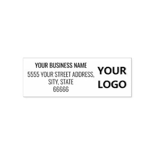 Your Name Logo or Photo and Address Stamp Example