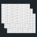 Your Name Modern Handwriting Wrapping Paper Sheet<br><div class="desc">Make the holidays special with gifts from your name or to the person the gift is for.  Want silver or gold foil your name?  Check out our wrapping paper (or Christmas wrapping paper) collection for more details.</div>