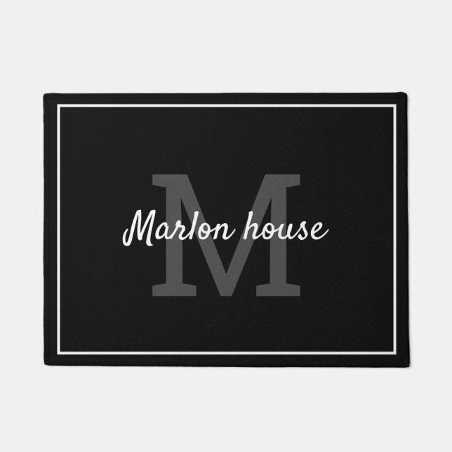 Your name monogrammed doormat (Front)