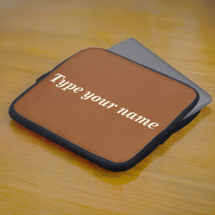 Your Name on Brown Laptop Sleeve