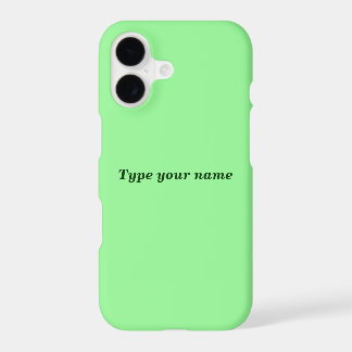 Your Name on Light Green Phone Case