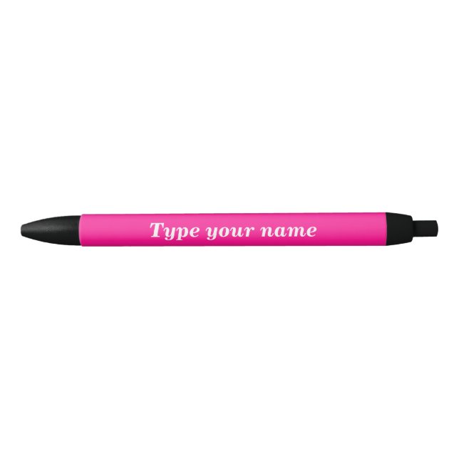 Your Name on Pink Barrel of Ink Pen (Front)