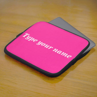 Your Name on Pink Laptop Sleeve