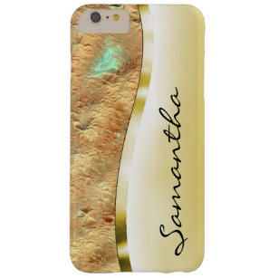 Your name on this luxurious gold barely there iPhone 6 plus case