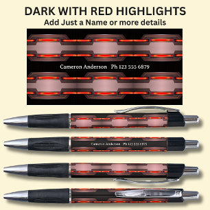 Your Name & Optional Details on Black & Red