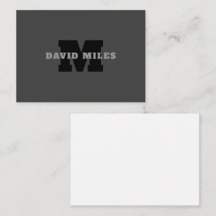 Your Name or Business Name   Modern Masculine Grey Card