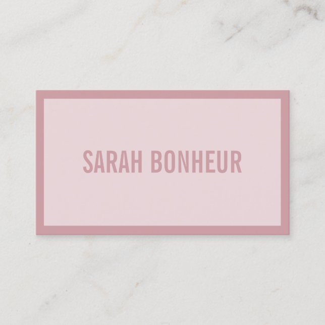 Your Name or Business's Name | Rose Blush v2 Business Card (Front)