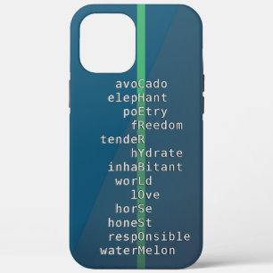 Your name or message with crossword puzzles? Blue iPhone 12 Pro Max Case