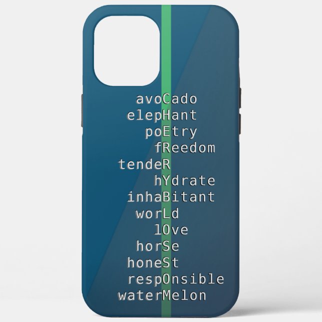 Your name or message with crossword puzzles? Blue Case-Mate iPhone Case (Back)