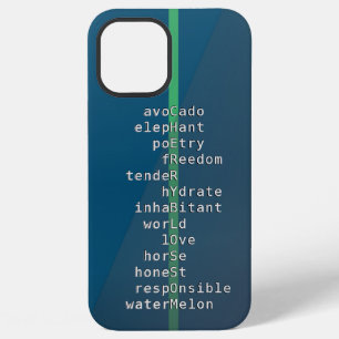 Your name or message with crossword puzzles? Blue iPhone 12 Pro Max Case