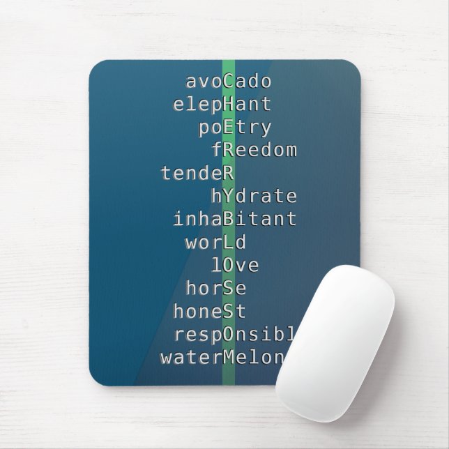 Your name or message with crossword puzzles? Blue Mouse Pad (With Mouse)