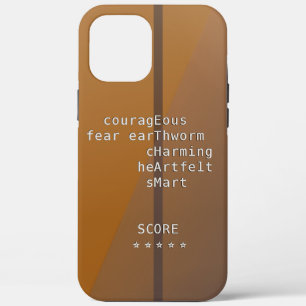 Your name or message with Crosswords? Over brown iPhone 12 Pro Max Case