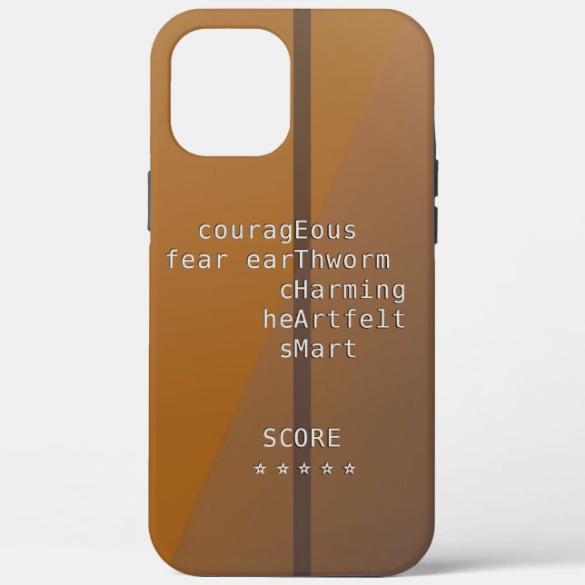 Your name or message with Crosswords? Over brown Case-Mate iPhone Case (Back)