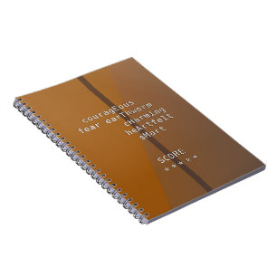 Your name or message with Crosswords? Over brown Notebook